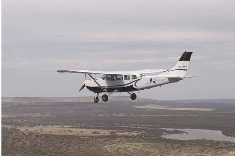 Hutt Lagoon Pink Lake Flight with River Gorges from Geraldton