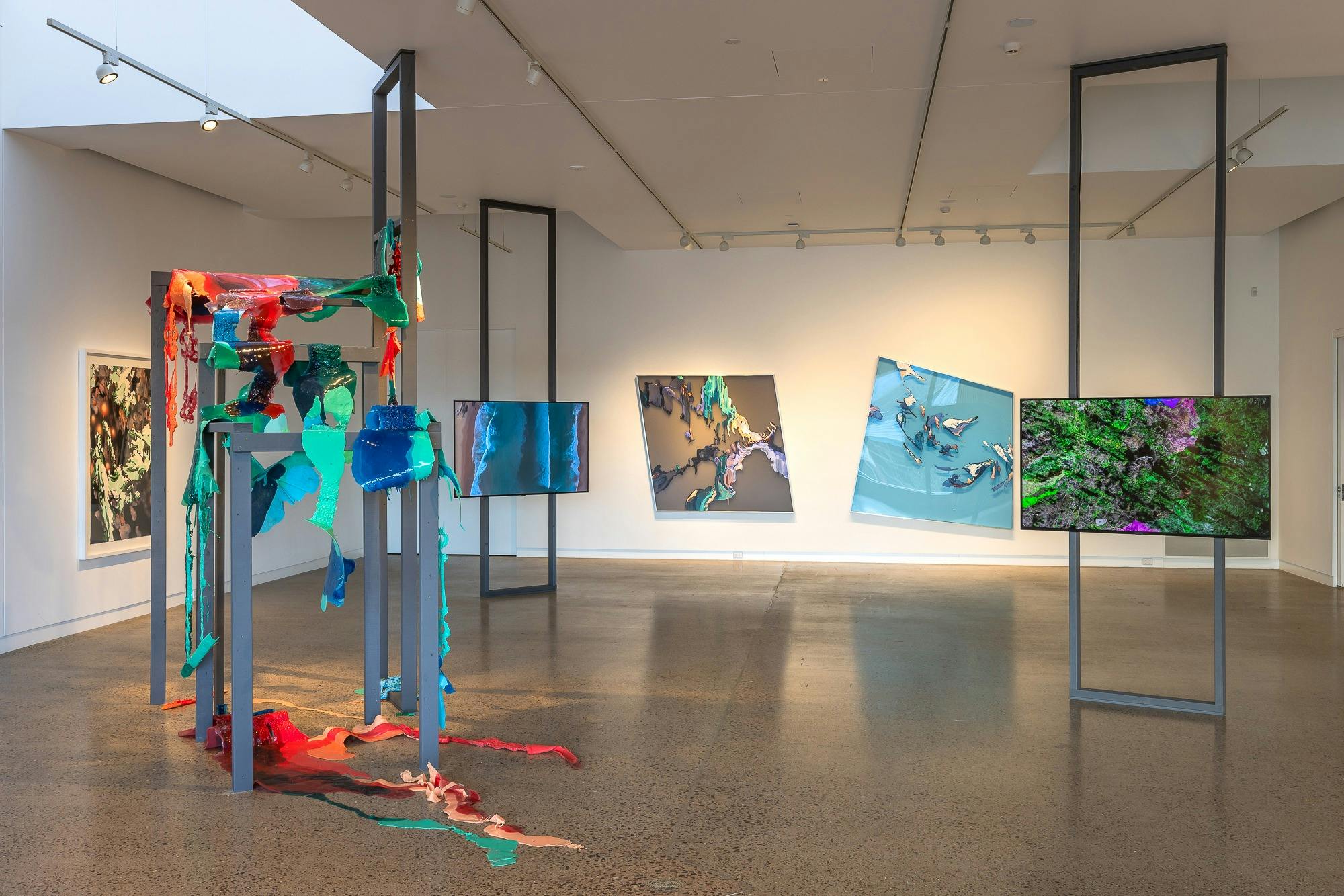 Exhibition view of Jess MacNeil 'Among other entanglements' at SECCA