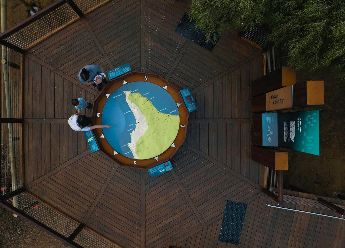Above ground along the Ancient Lands Experience.