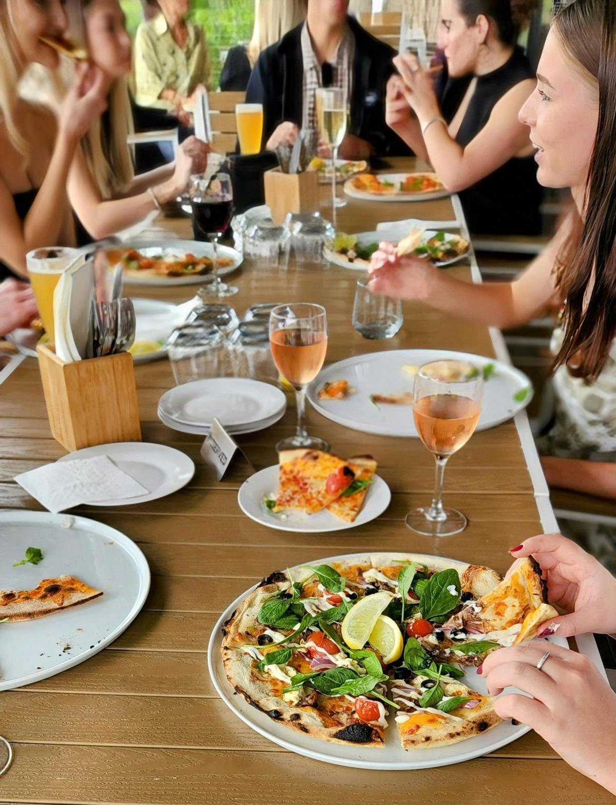 Enjoy our tasty pizza paired with our premium wines!