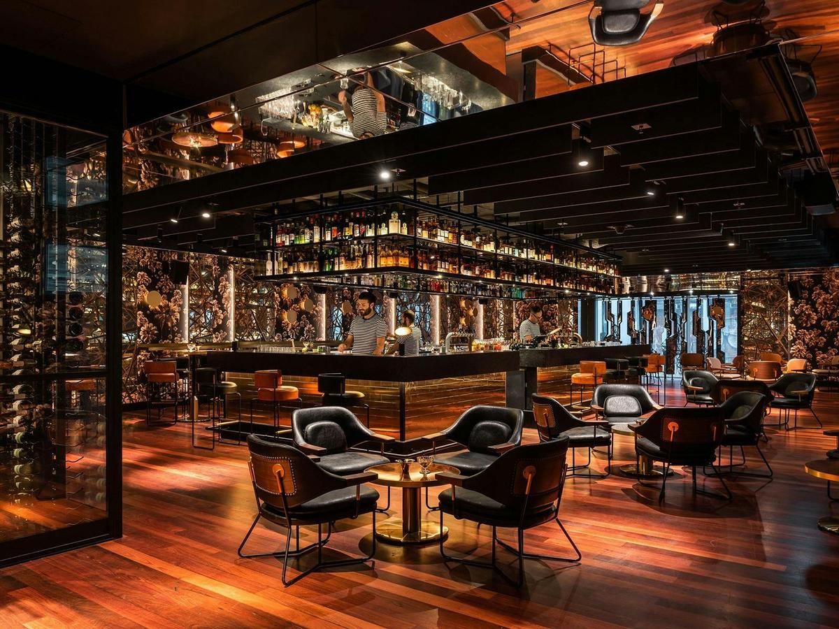 Inside Santini Bar and Grill