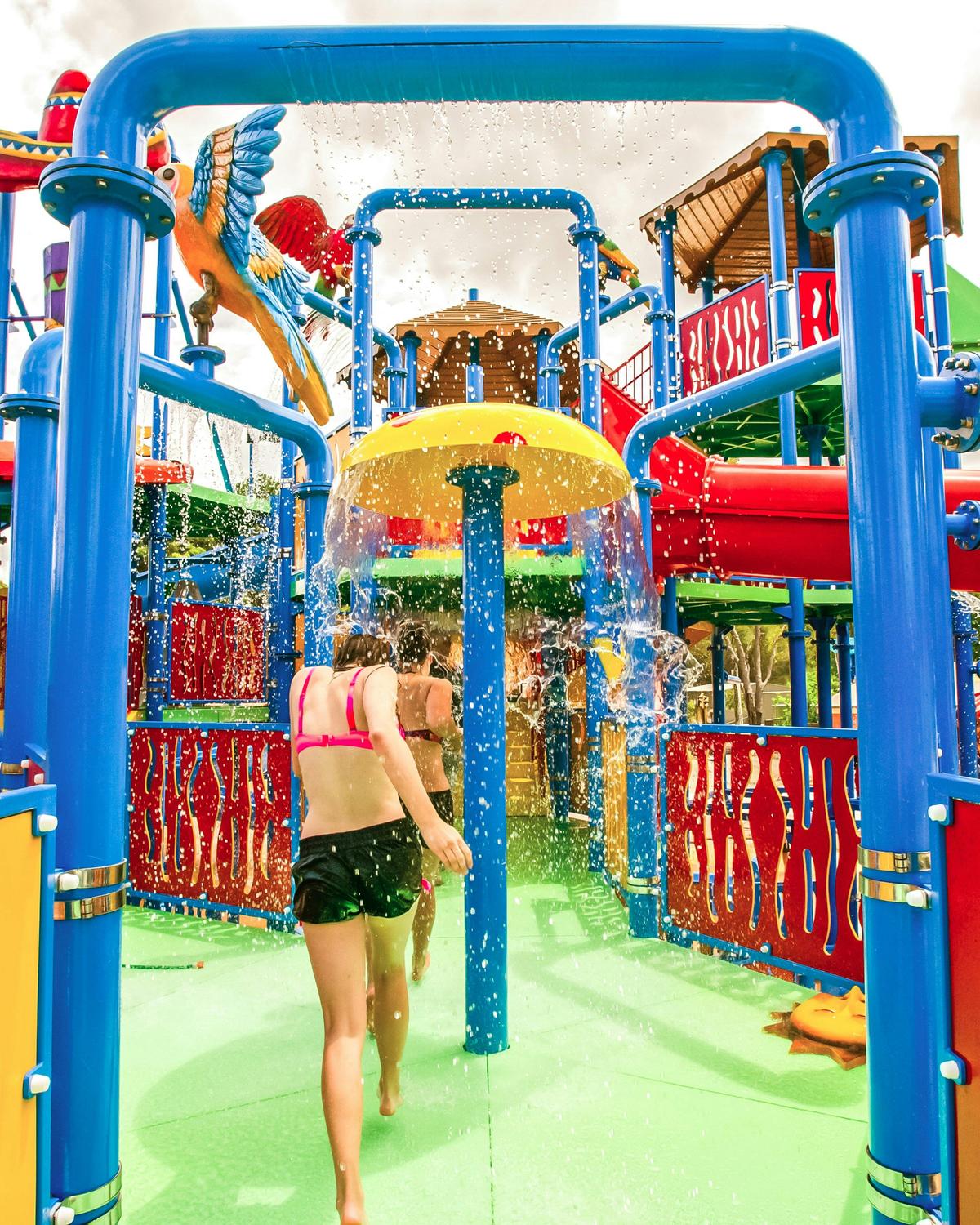 Waterslide playground
