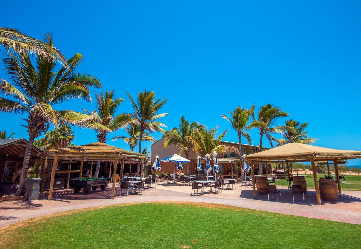 Outdoor dining at Shades Cafe