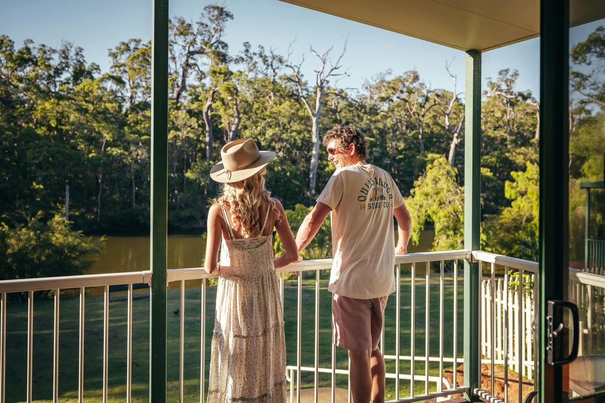 Two Bedroom Waterfront Chalet at Riverview Tourist Park