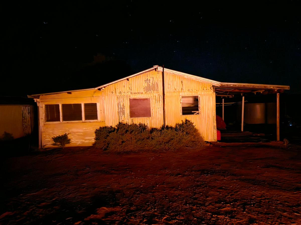 Mount Elvire station at night time