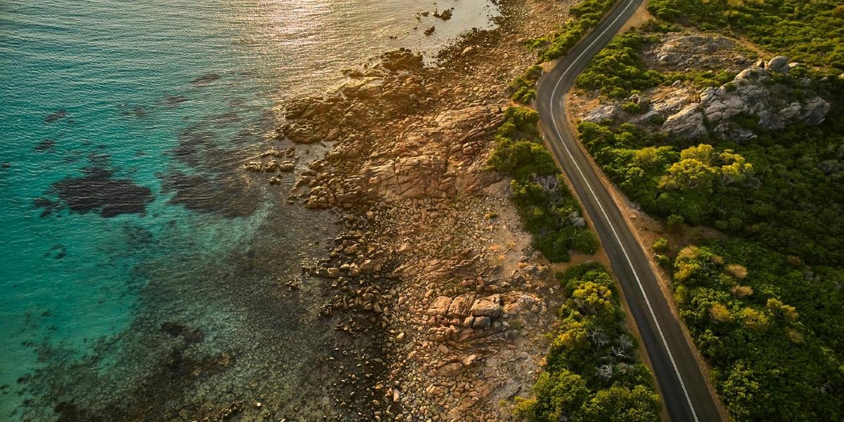 Aerial view of Point Picquet, near Dunsborough