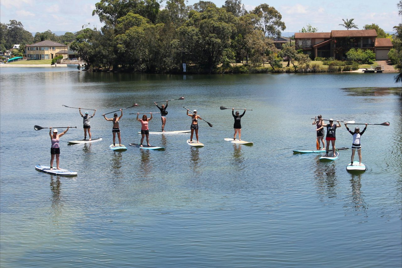 Stand up paddle beautiful crystal water