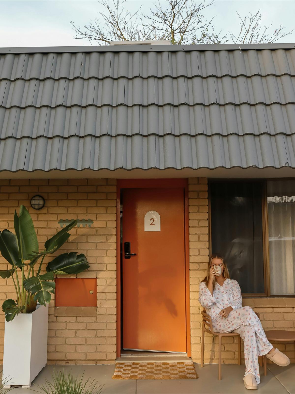 Original breakfast hatches giving retro charm to the original 80's motel The Timothee Resort