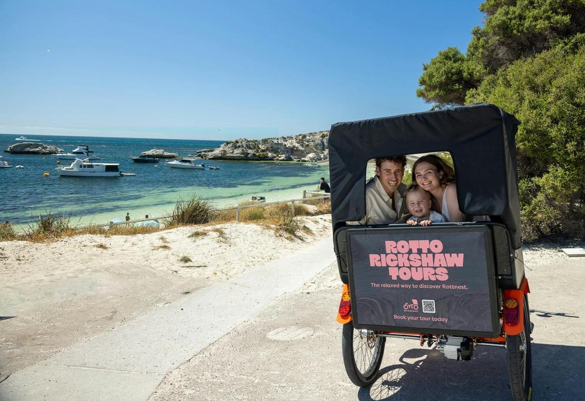 Family on Rickshaw Tour Rottnest Island