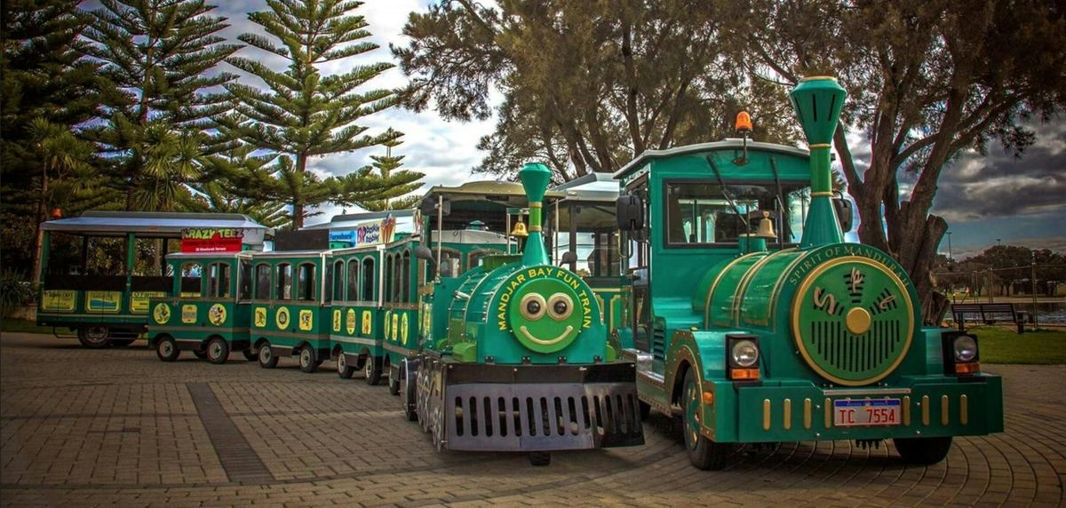 THE SPIRIT OF MANDURAH (BIG TOOT) and THE MANDJAR BAY FUNTRAIN (MINI TOOT)