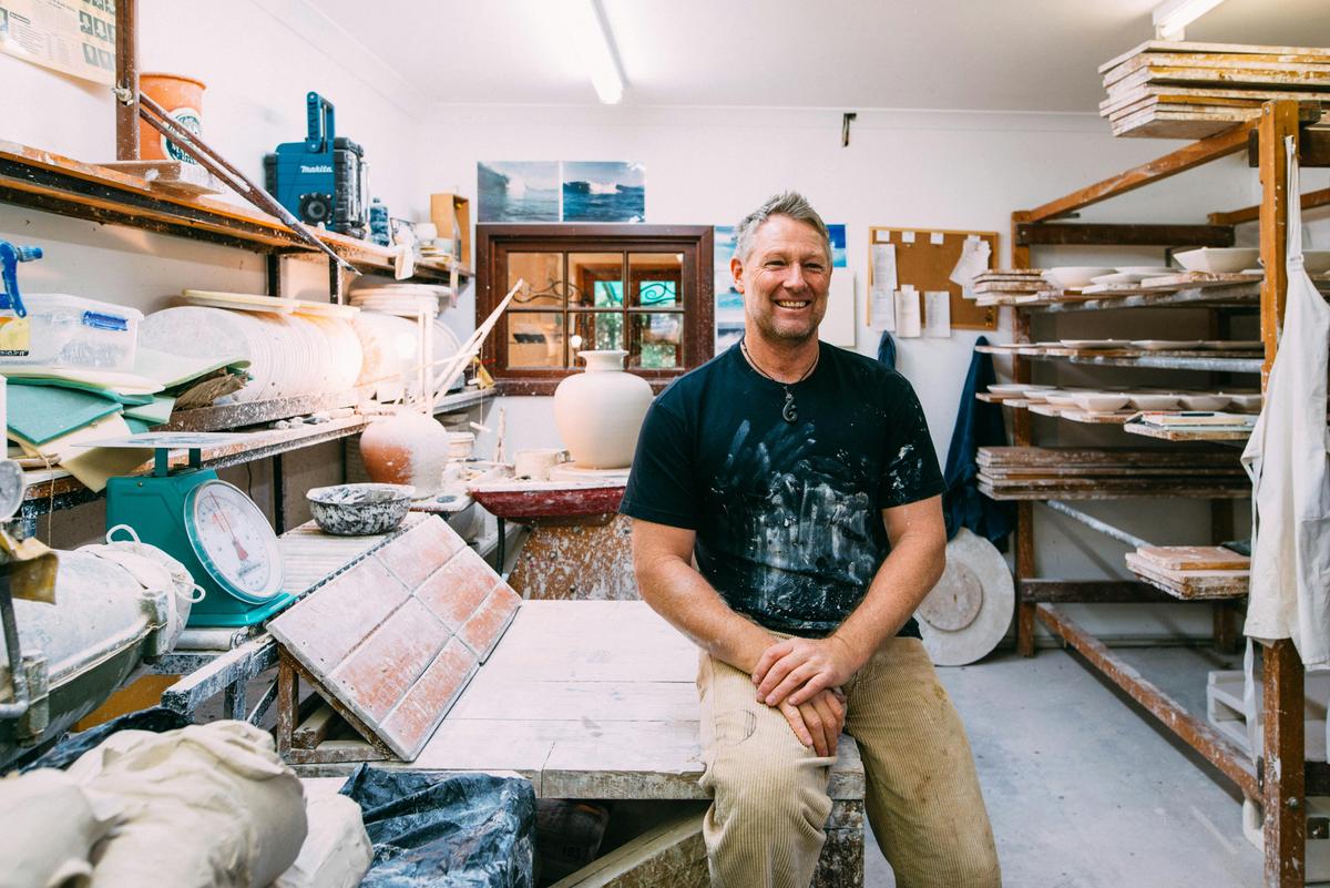 Ian in his studio
