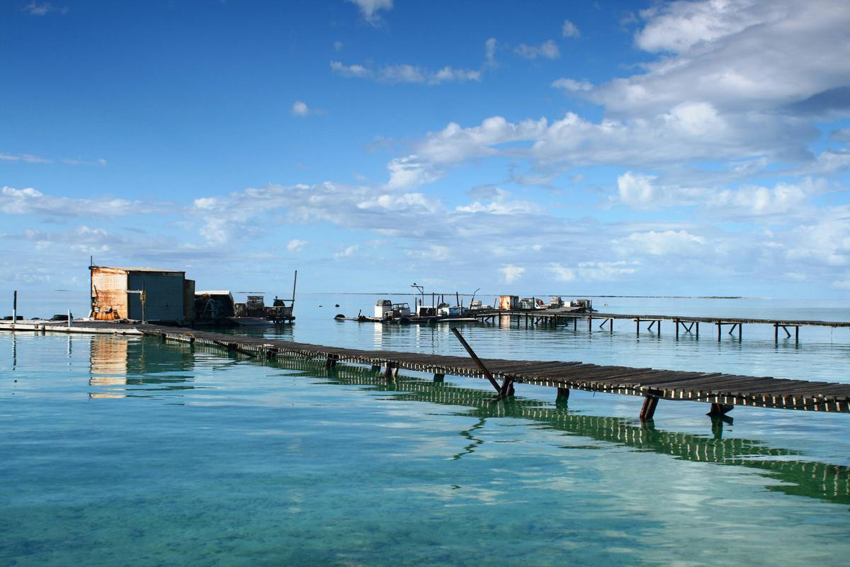 Remote fishing village on Abrolhos Island