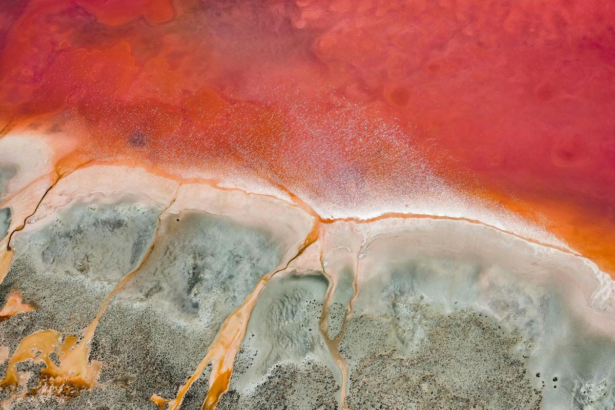 Hutt Lagoon - Pink Lake - between Port Gregory and Kalbarri in the Mid West of Western Australia.