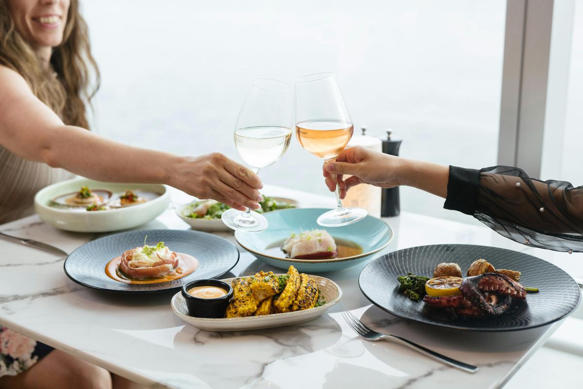 Dine by the river's edge.