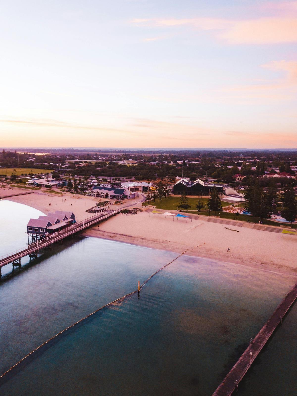 Shelter and the Busselton foreshore
