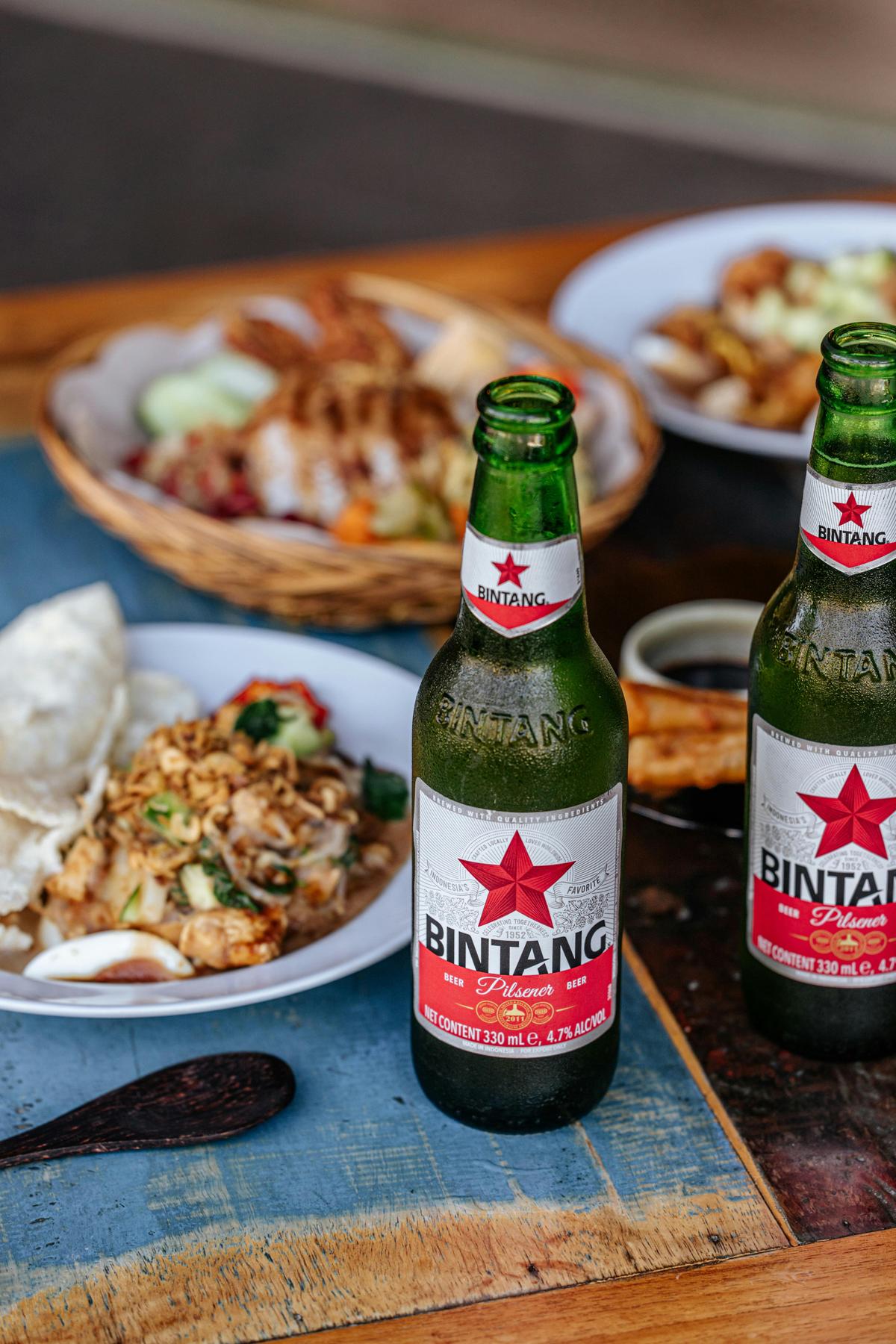 Serving cold Bintang and local organic wines all day.