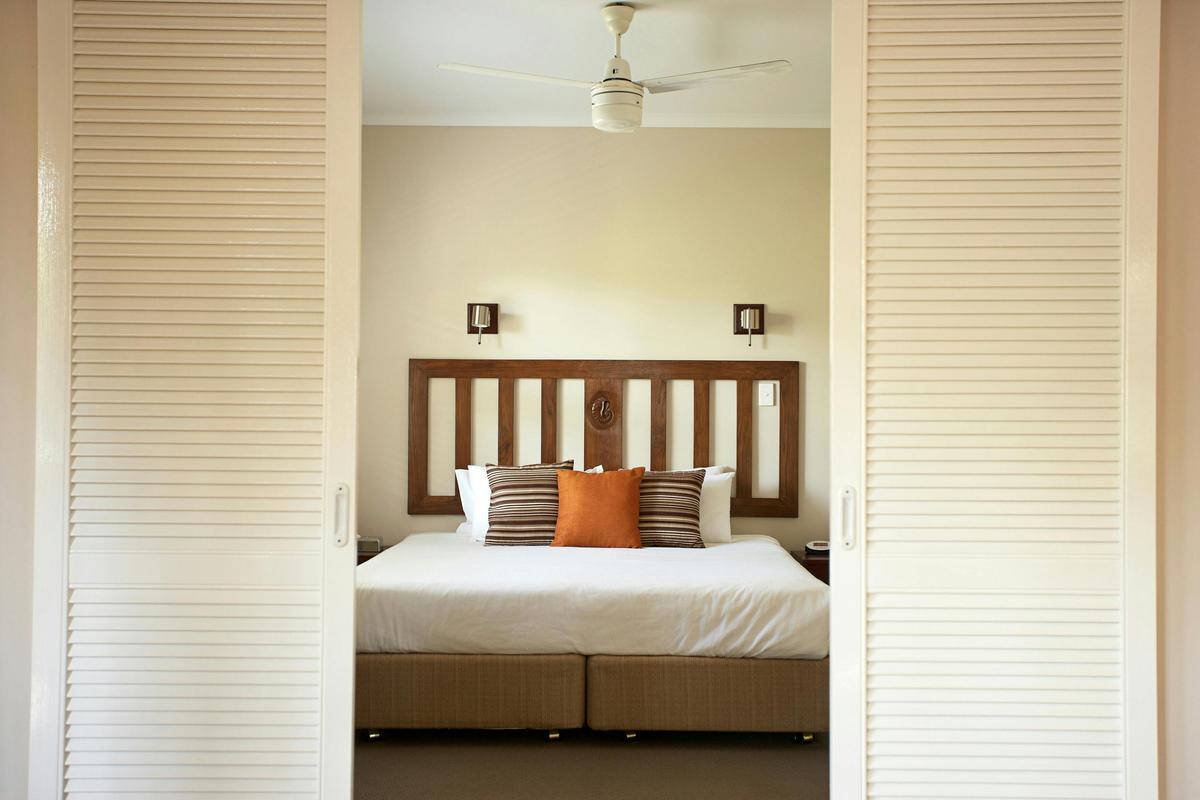Separate bedroom and living spaces at Seashells Broome