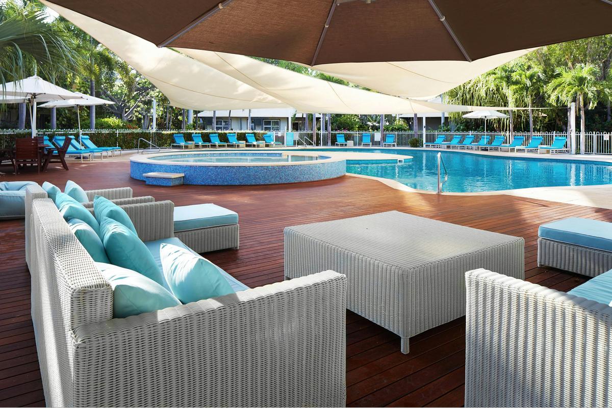 Poolside relaxation at Seashells Broome