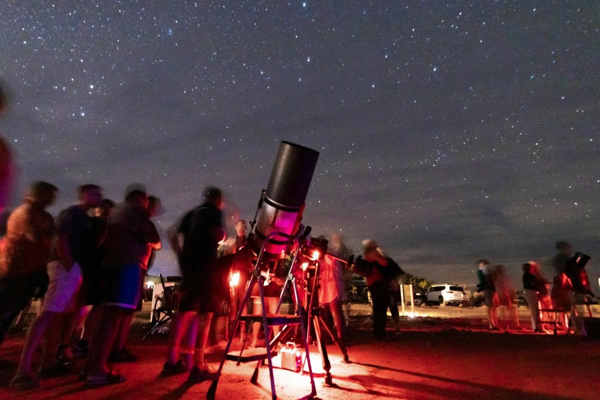 Community event stargazing night at Bullara Station.