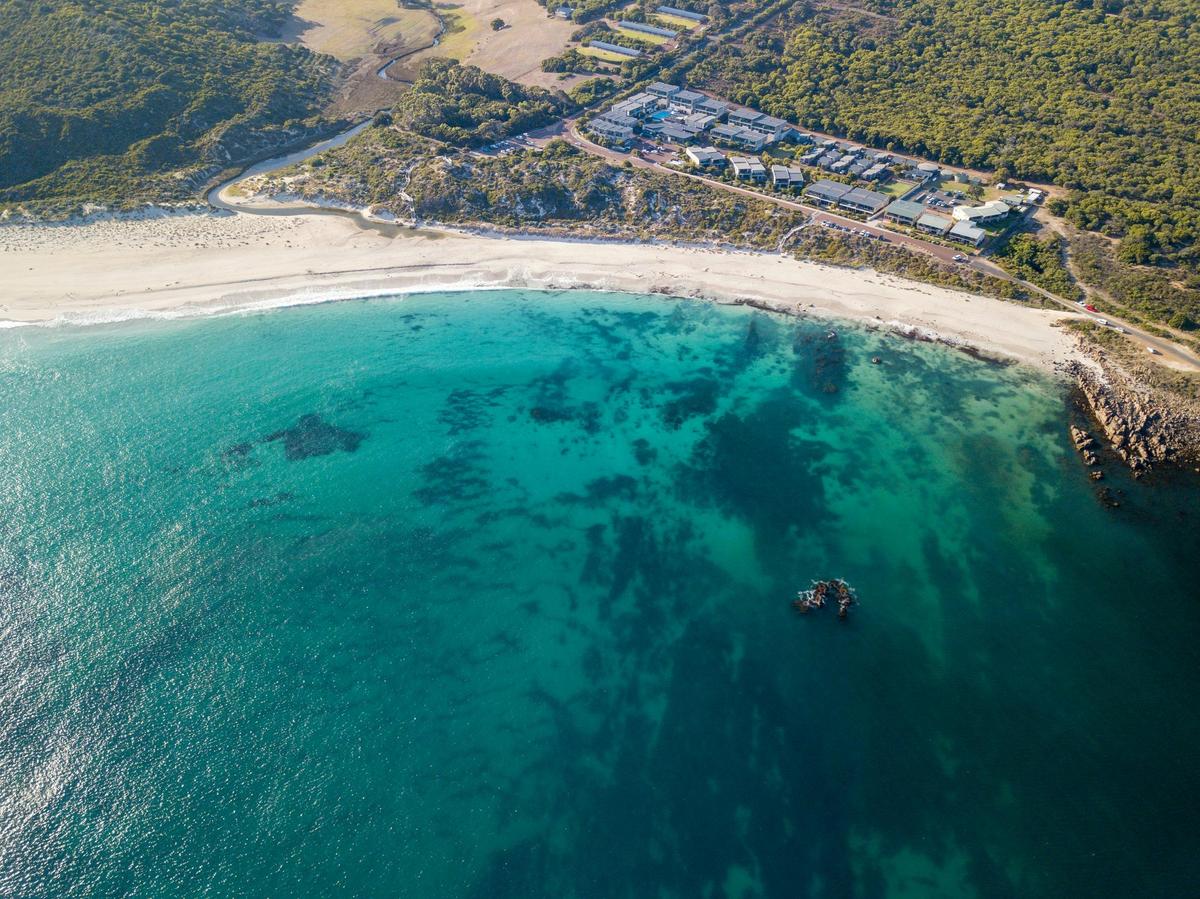 Aerial view of Smiths Beach and the Smiths Beach Resort