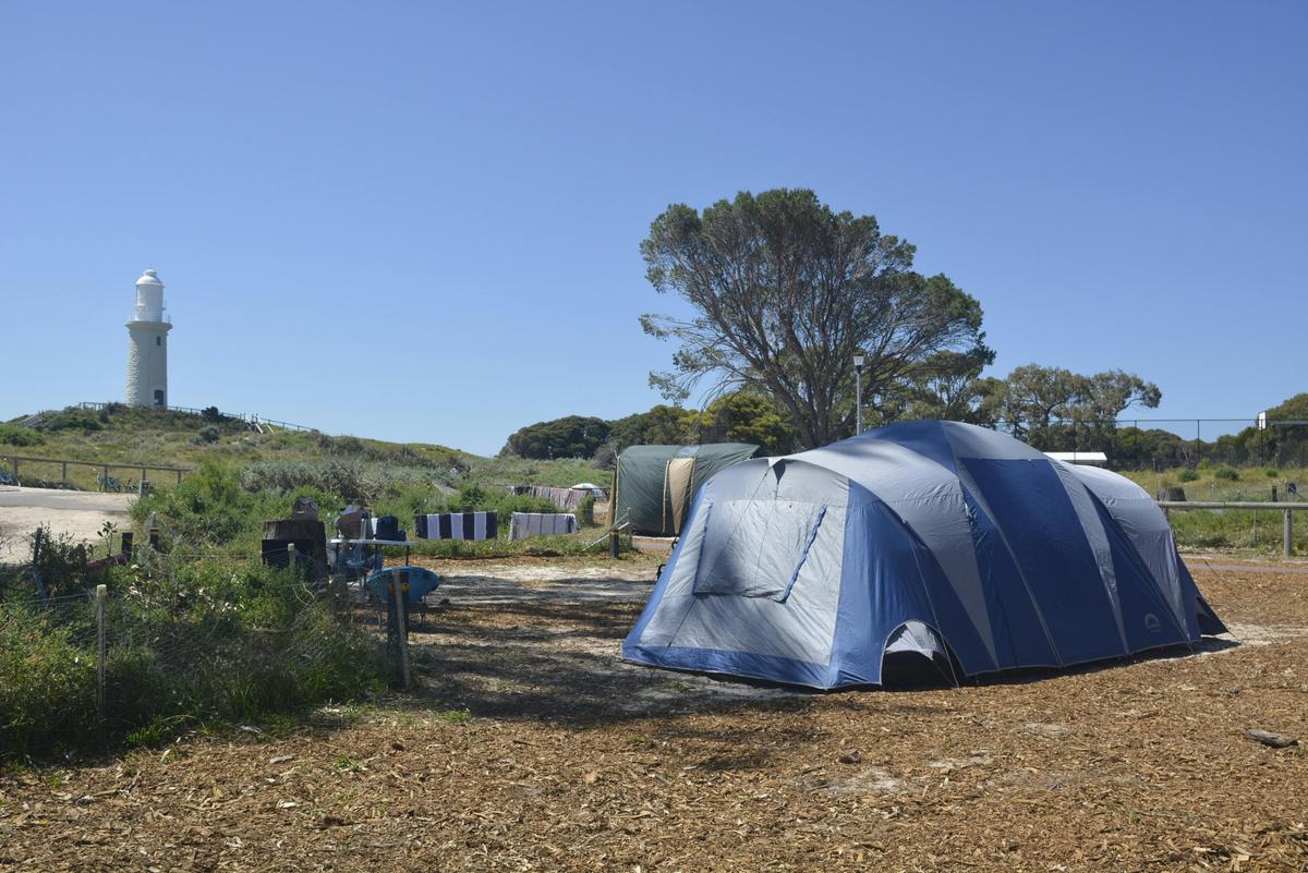 Campground with tent