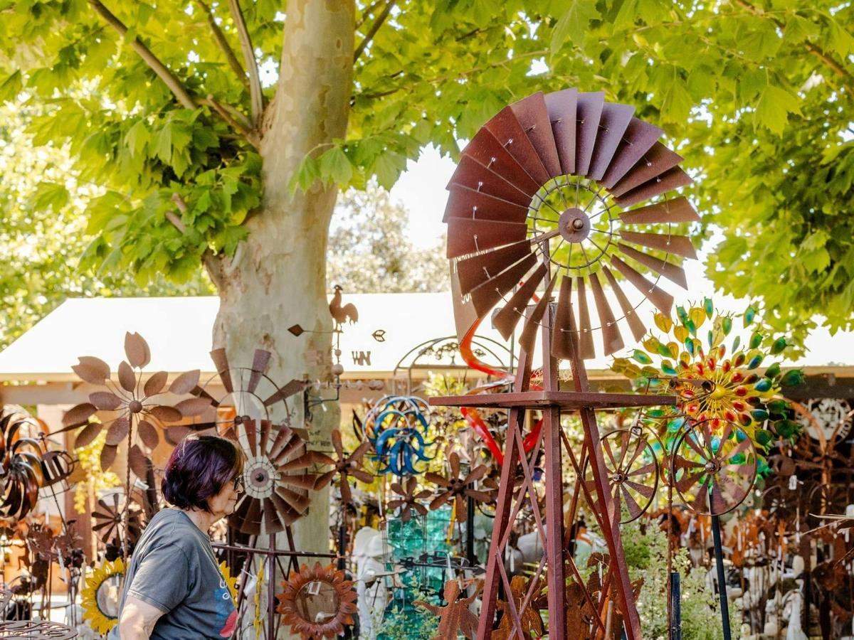 Swan Valley Station windmills and garden art