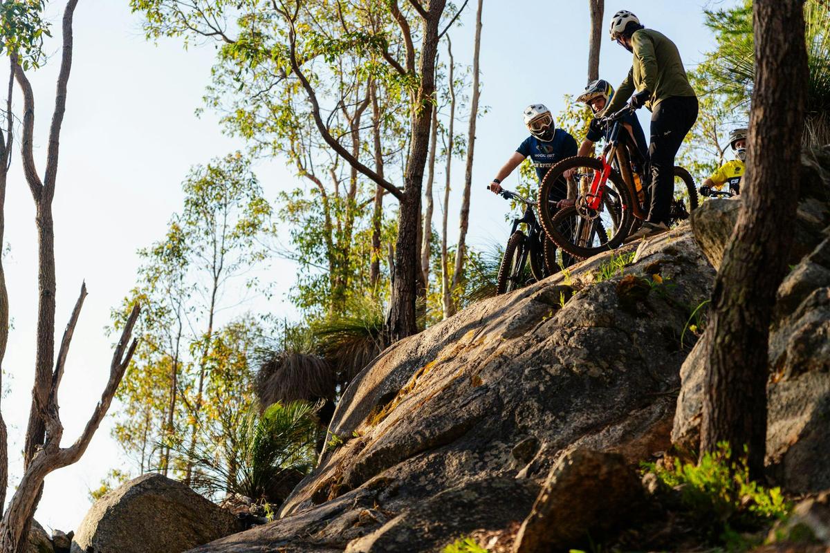 Natural trail features at Toms Crossing Mountain Bike Trails in Dwellingup, Western Australia