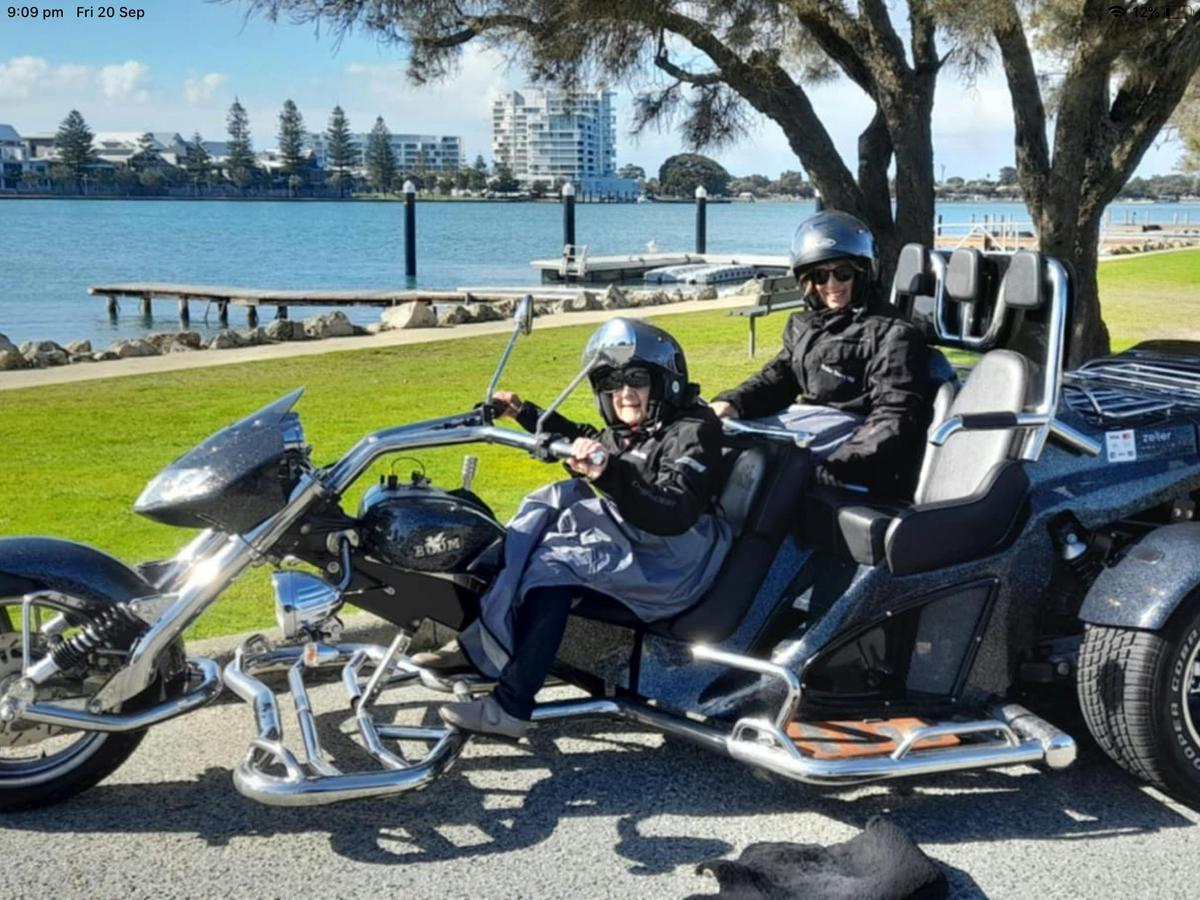 A lovely 94 year old with daughter out cruising on a tour around Mandurah