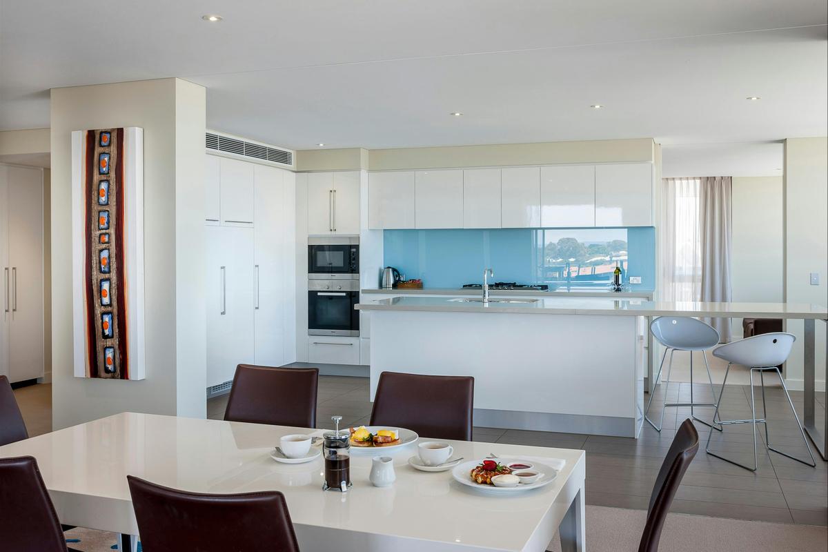 Apartments come with fully self-contained kitchens and spacious dining areas