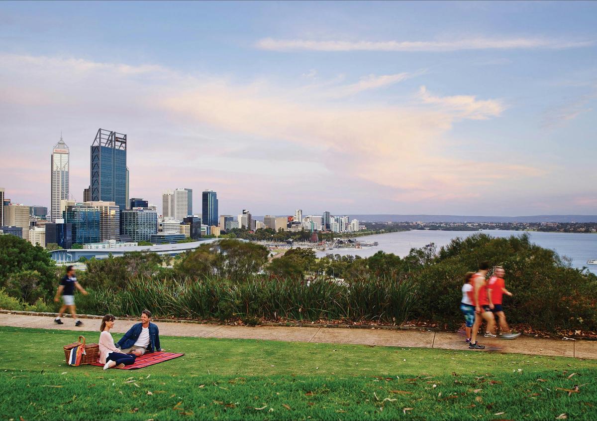 Looking over the Swan River from Kings Park