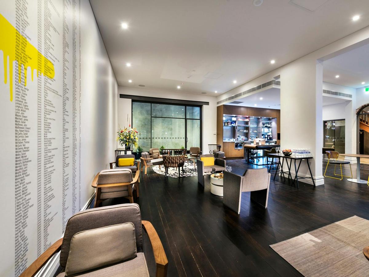 Heritage-listed guest lobby lounge