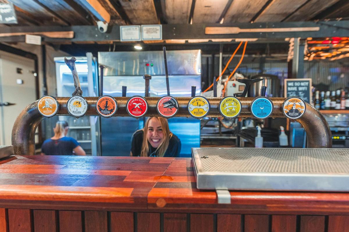 Local craft beer on tap