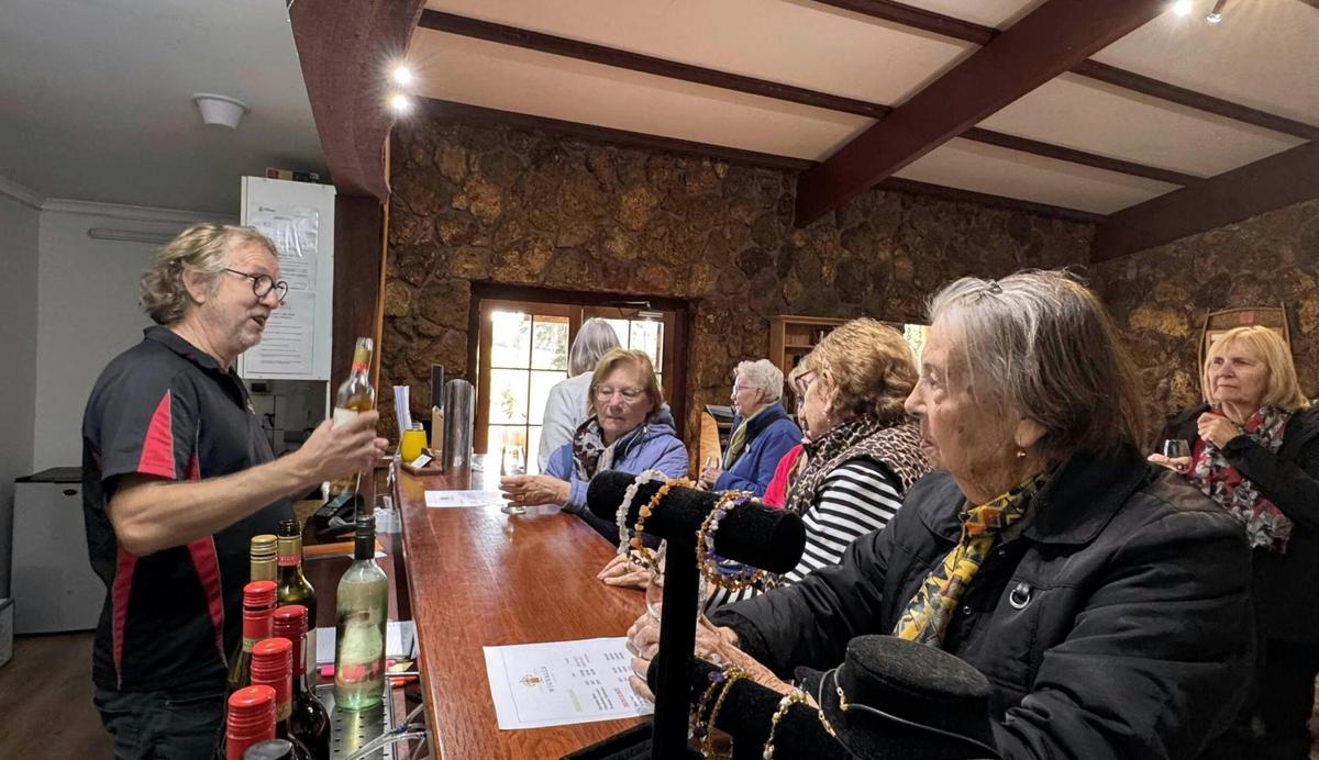Pax enjoying a wine tasting