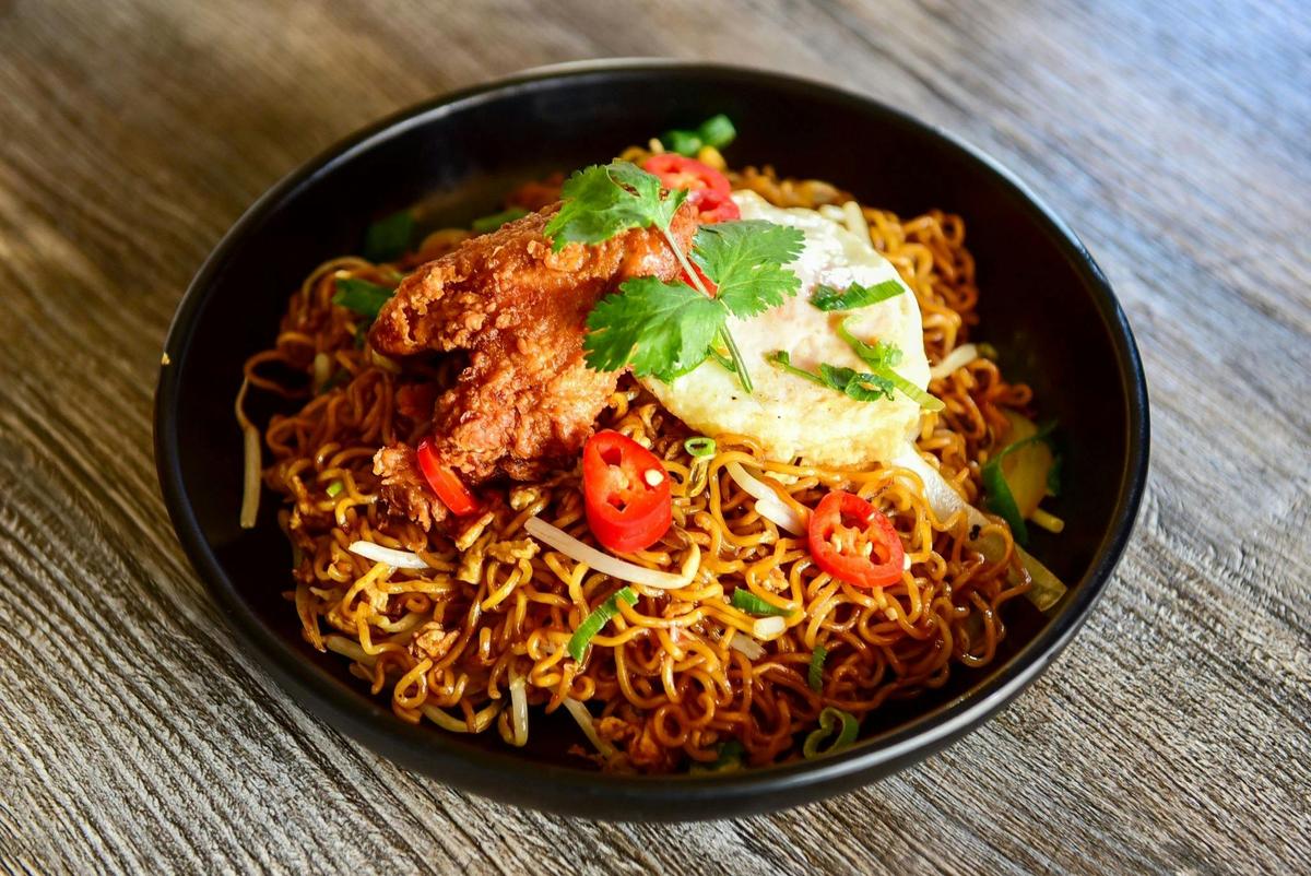 Dining at Two Hands Noodles