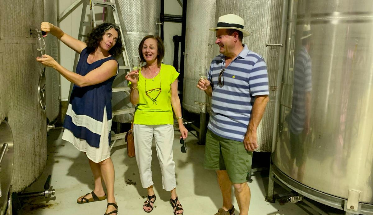Wine tasting from the tank