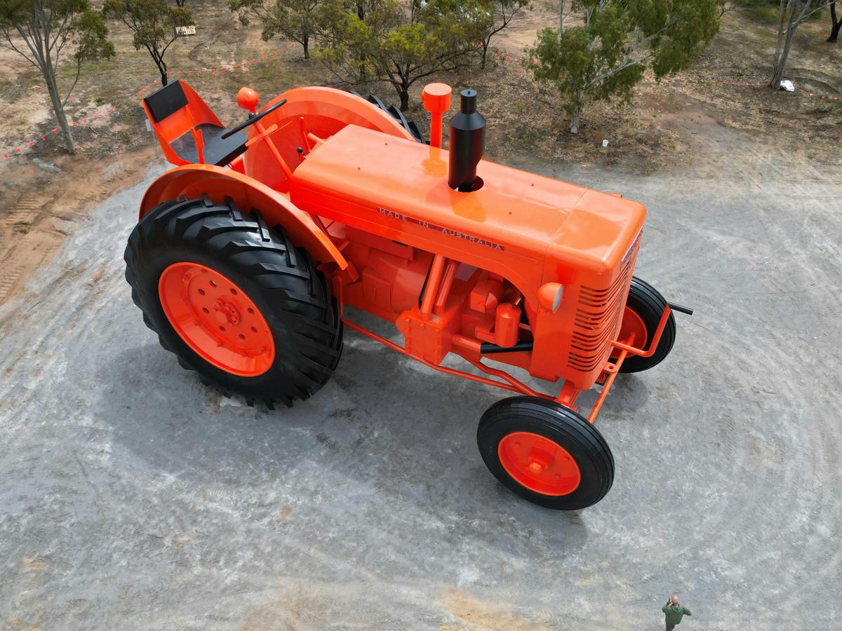 The big tractor, taken from above