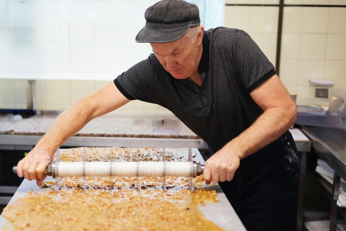 Making brittle at The Treat Factory Berry