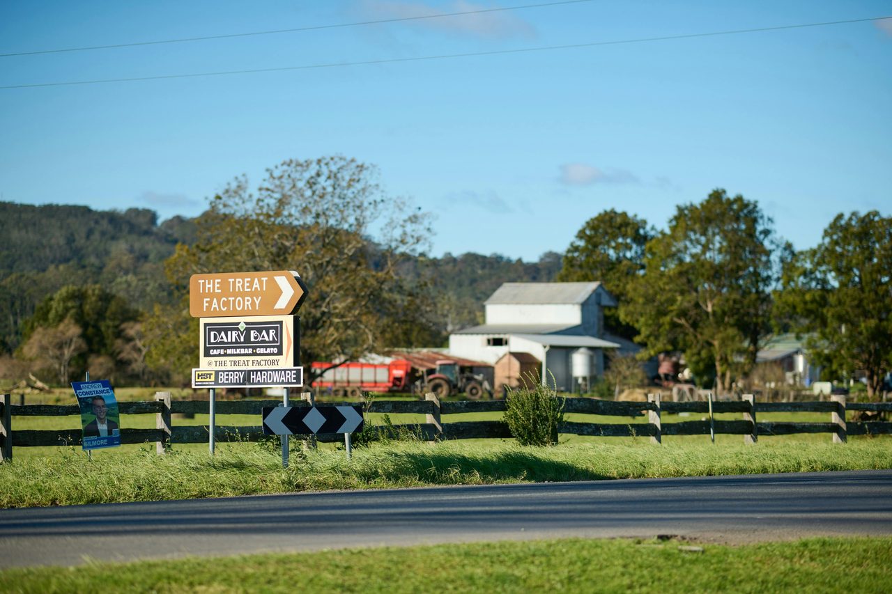 The Treat Factory located adjacent dairy farm land in Berry