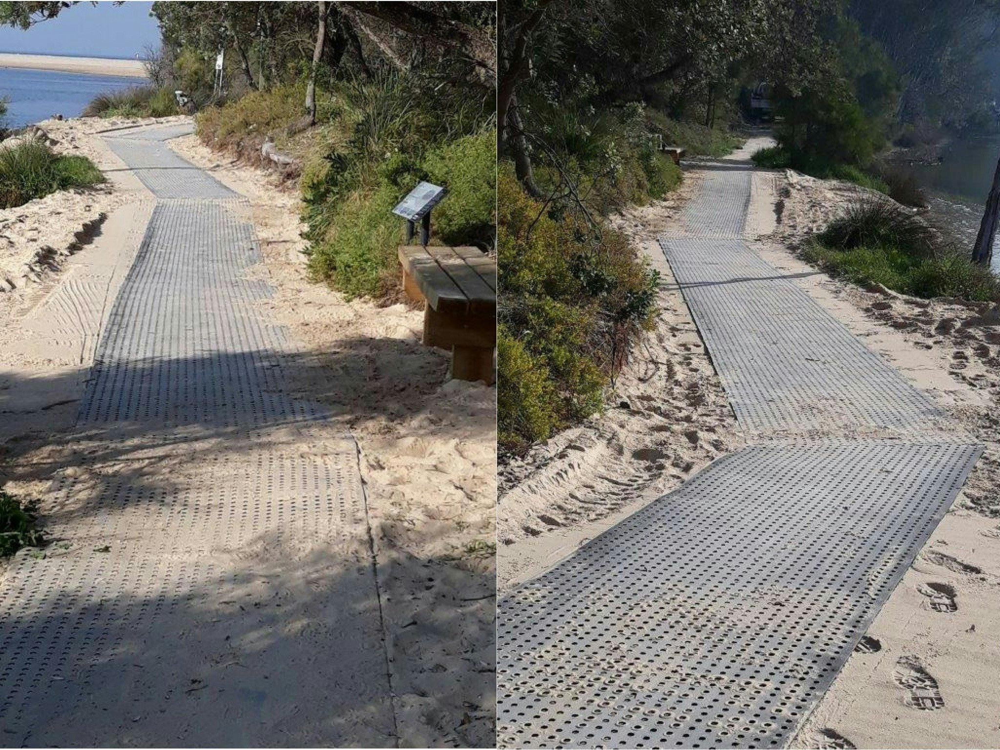 Access to Lake Tabourie Beach.