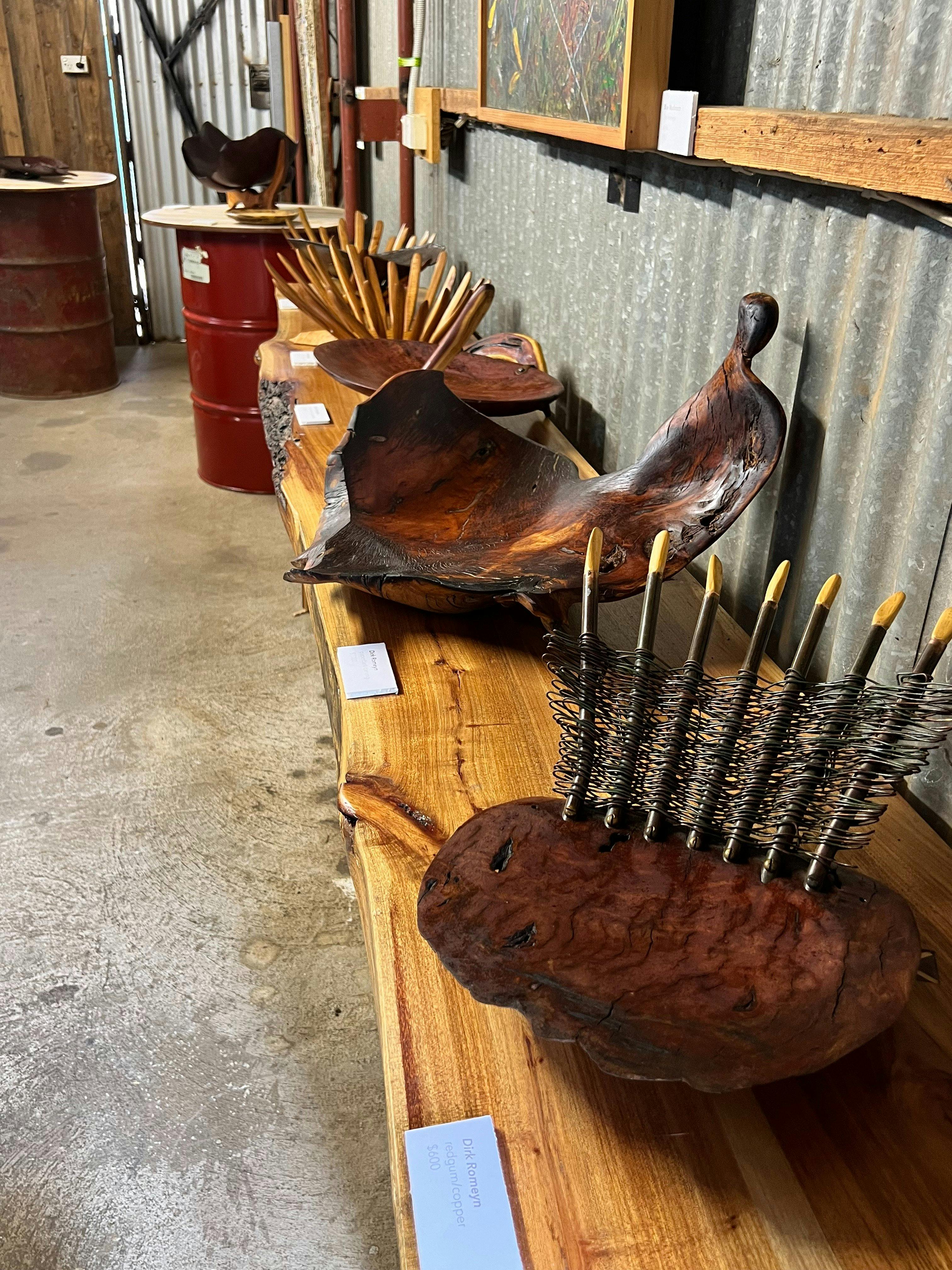 Sculptural wooden bowls