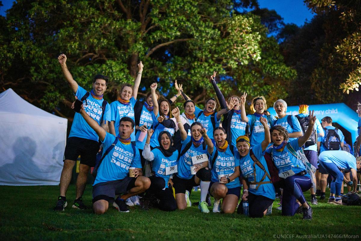 Dusk to Dawn participants come together to support children in emergencies.