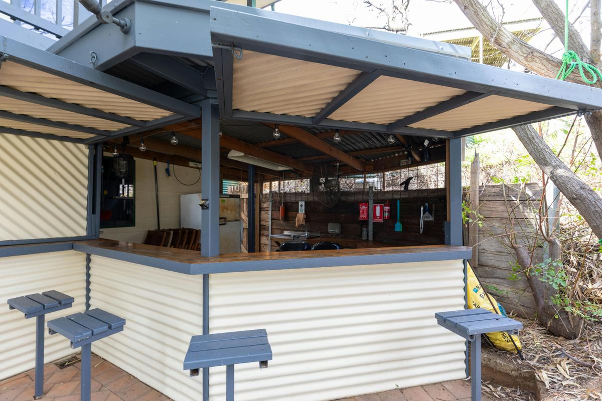enclosed BBQ area