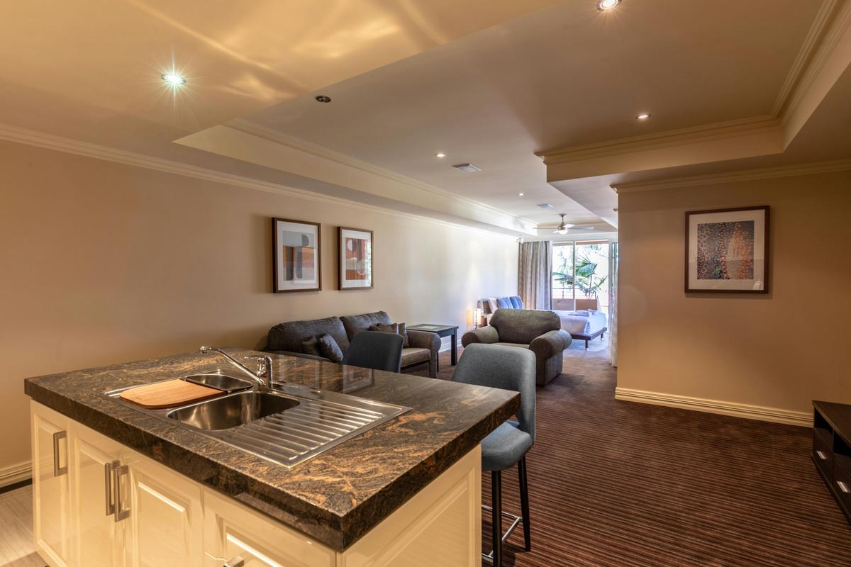 modern kitchen and island bench