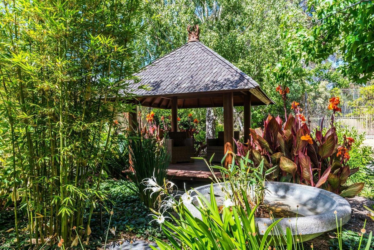 Enjoy the peace and tranquility under the Bali Hut