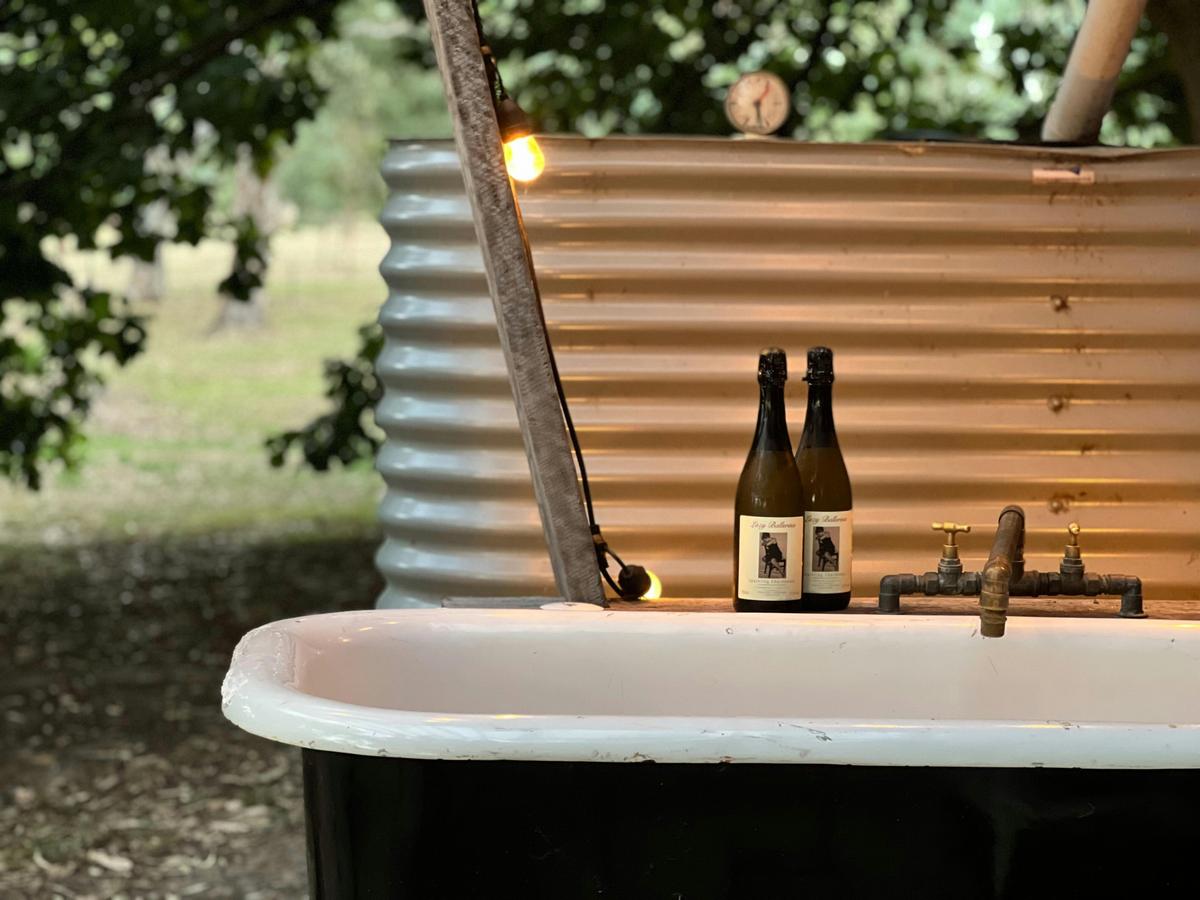 Outdoor bathing.