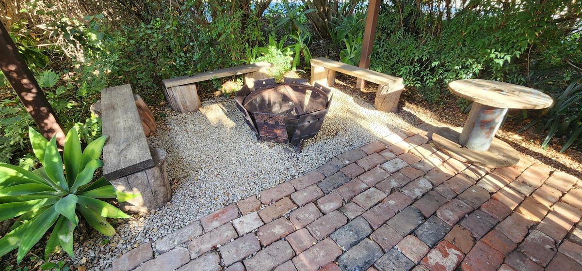 Outside area fire pit