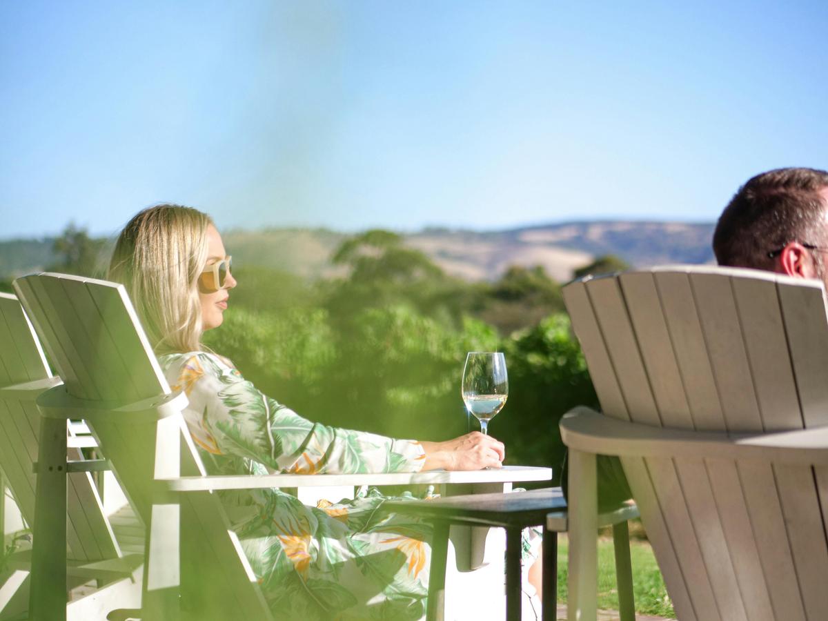 Enjoying the views at David Franz Wines