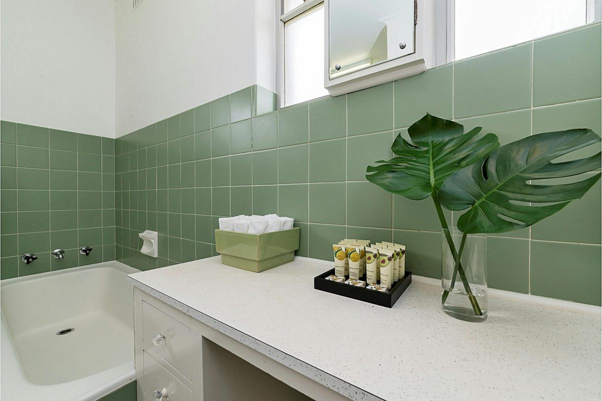 Beautiful mid century bathroom , one of three