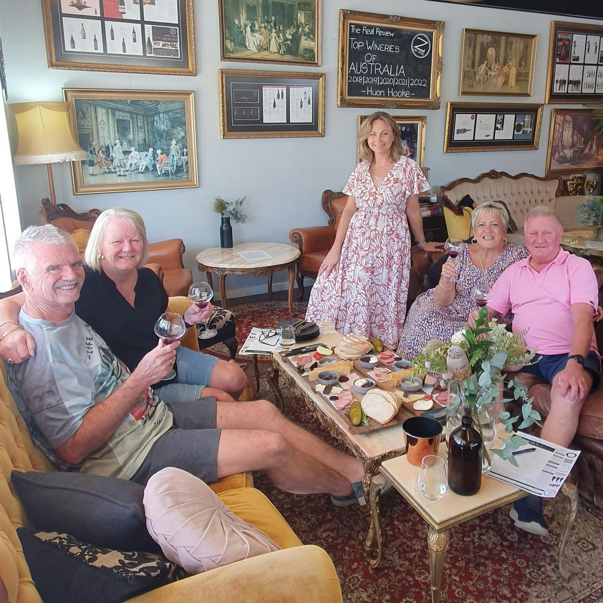 All Barossa Tours guests enjoying platter wine tasting at Z Wine