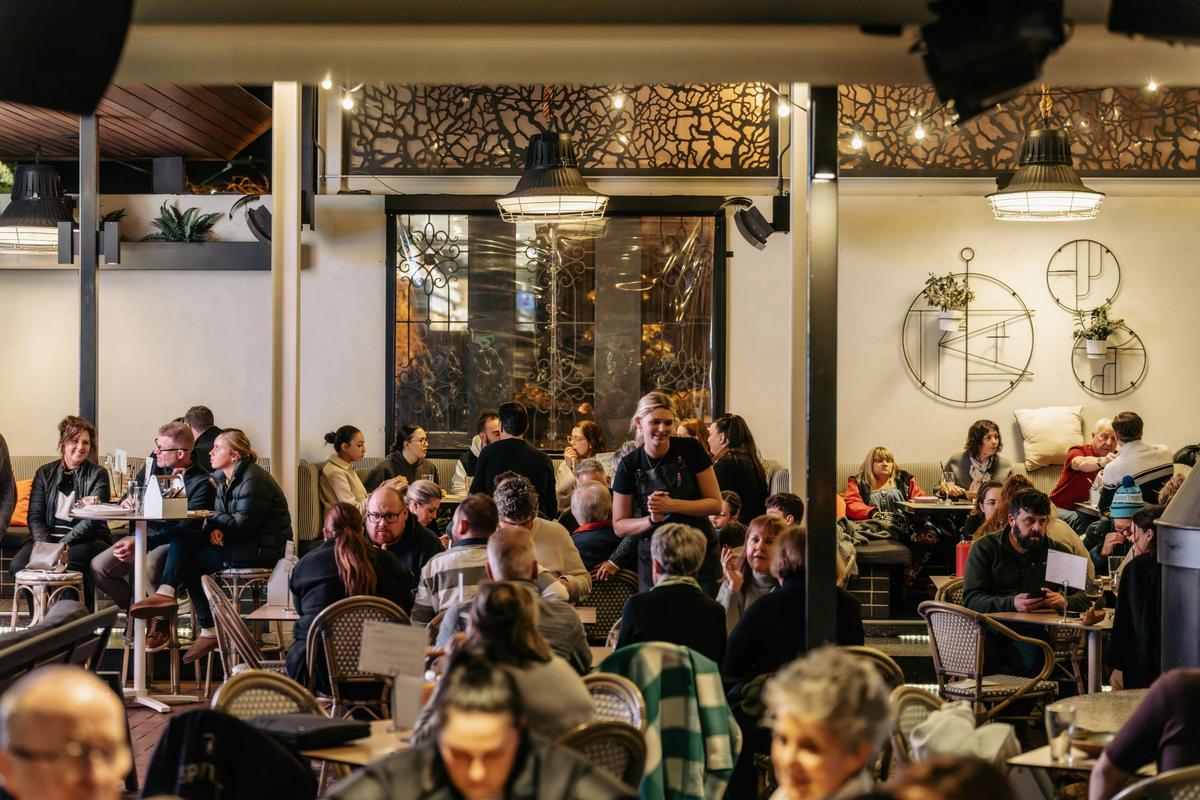 The Alma's Garden Bar is the perfect meeting spot no matter the weather.